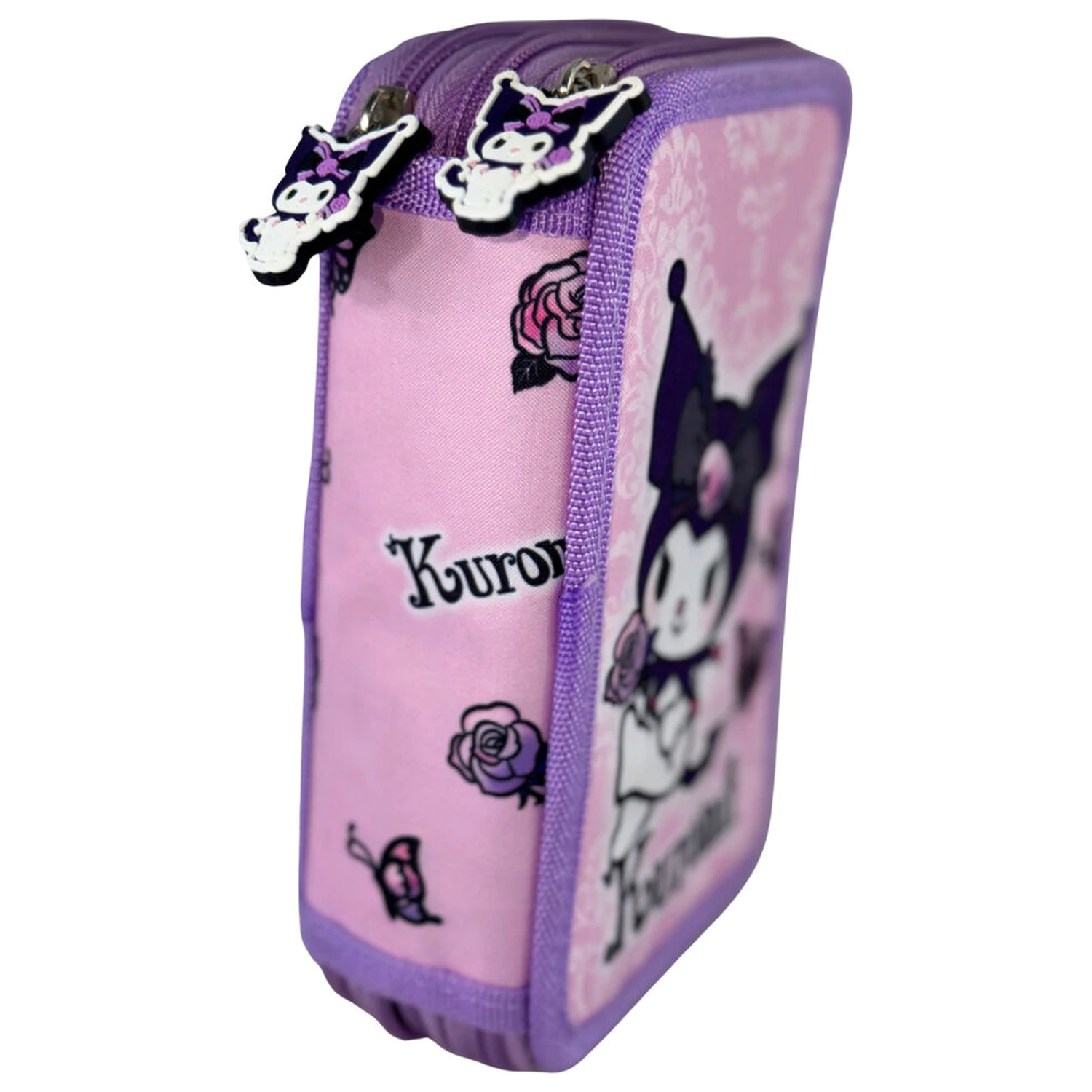 Hello Kitty Kuromi fialové trojité pouzdro na tužky fotografii produktu