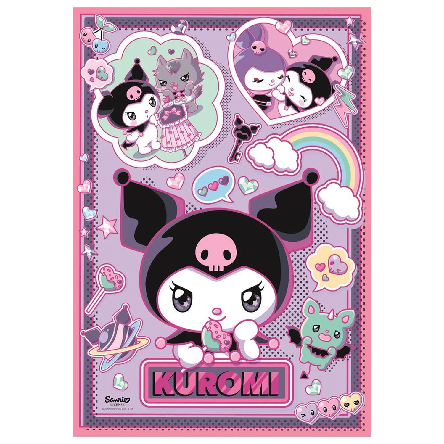 Hello Kitty Kuromi puzzle 1000 ks fotografii produktu