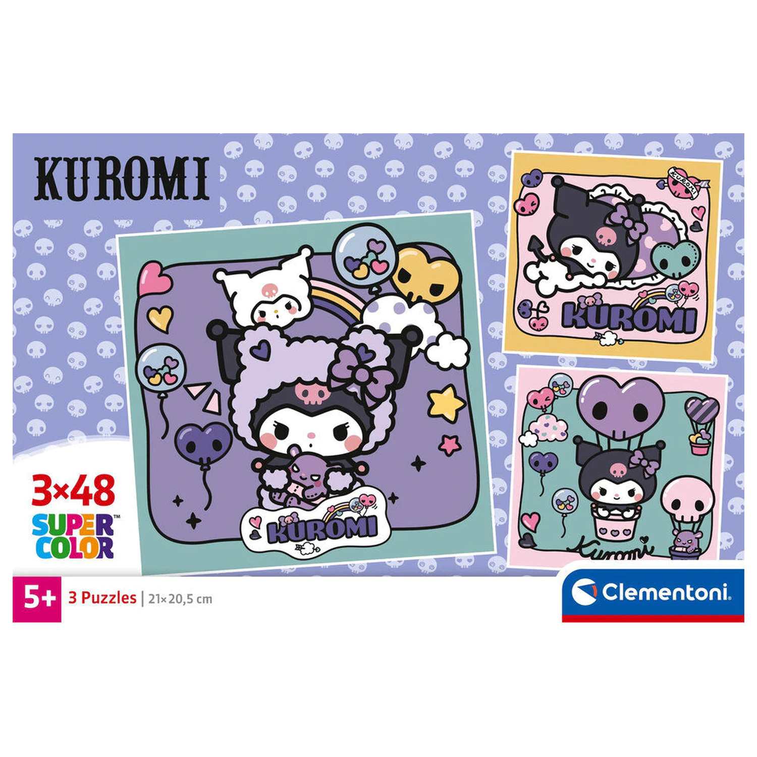 Hello Kitty Kuromi puzzle 3x48 dílků fotografii produktu