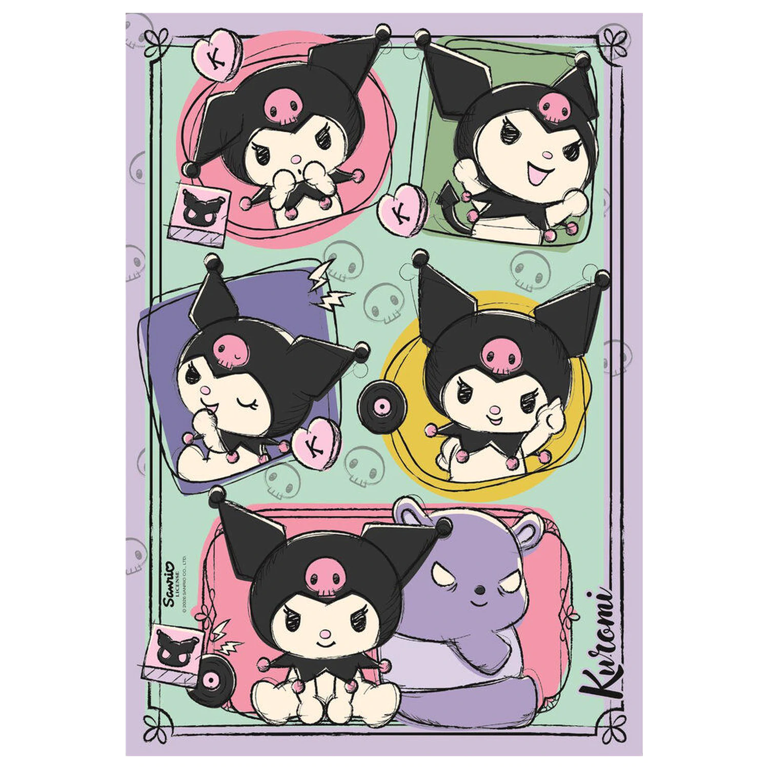 Hello Kitty Kuromi puzzle 500 dílků fotografii produktu