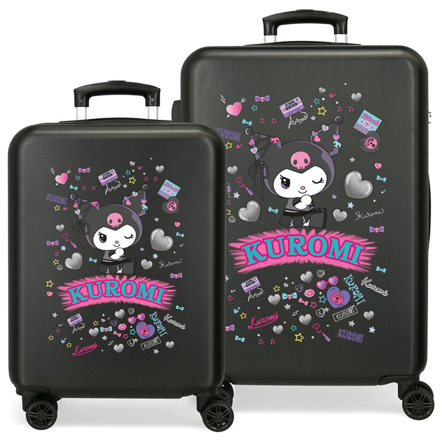 Hello Kitty Kuromi Retropop ABS 2dílný sada kufrů 55/65cm fotografii produktu