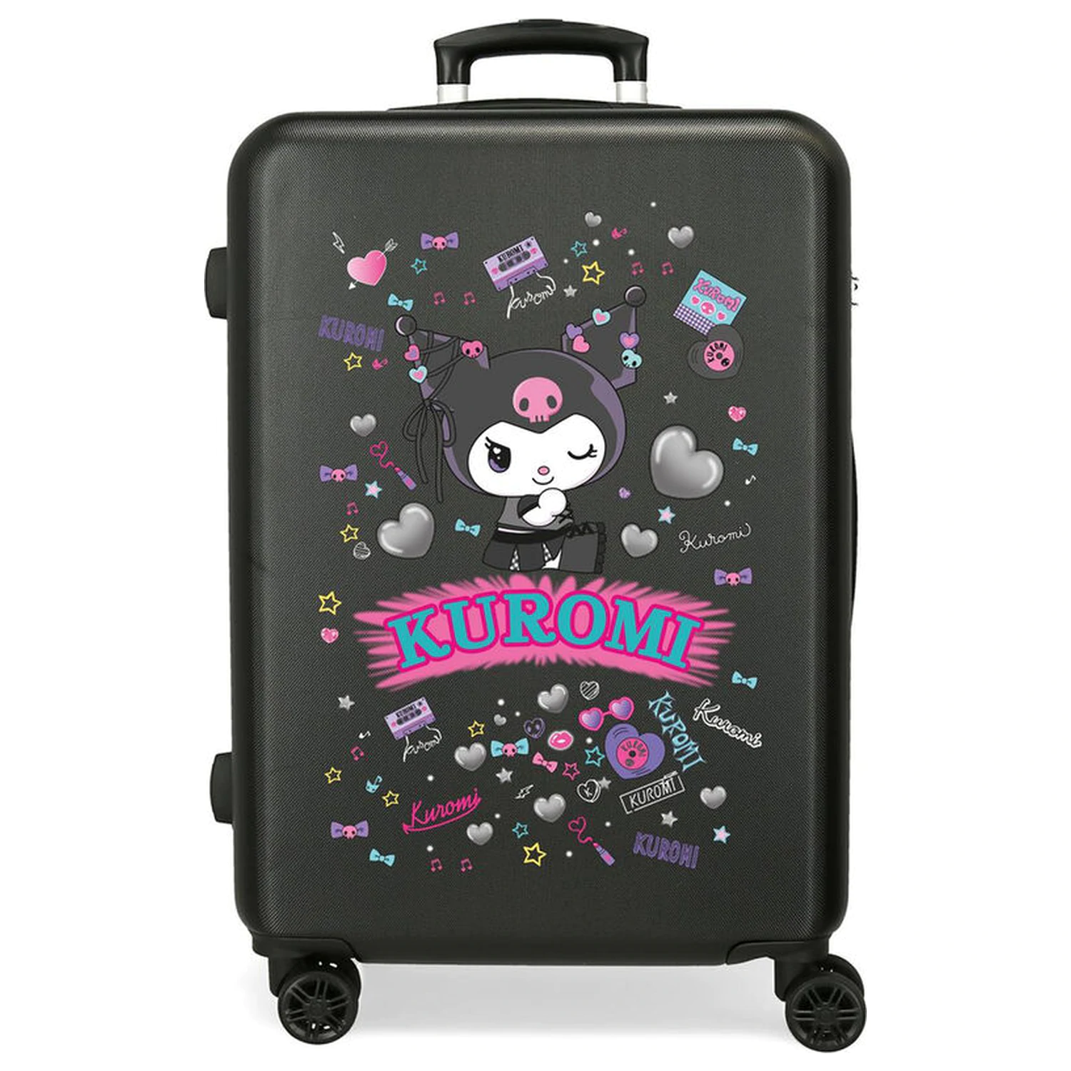 Hello Kitty Kuromi Retropop ABS cestovní kufr na kolečkách 65cm fotografii produktu