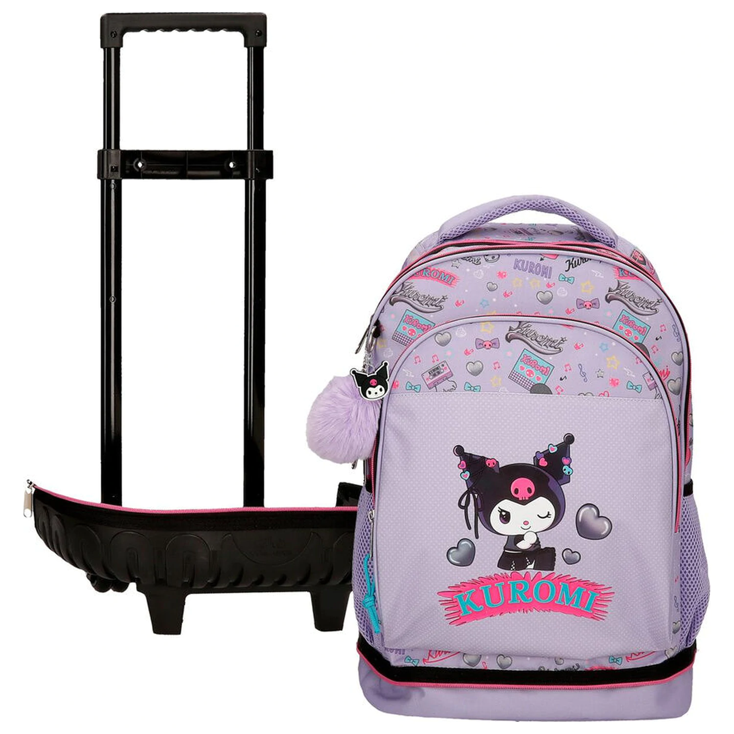 Hello Kitty Kuromi Retropop vysouvací kompaktní kufr na kolečkách 43 cm fotografii produktu