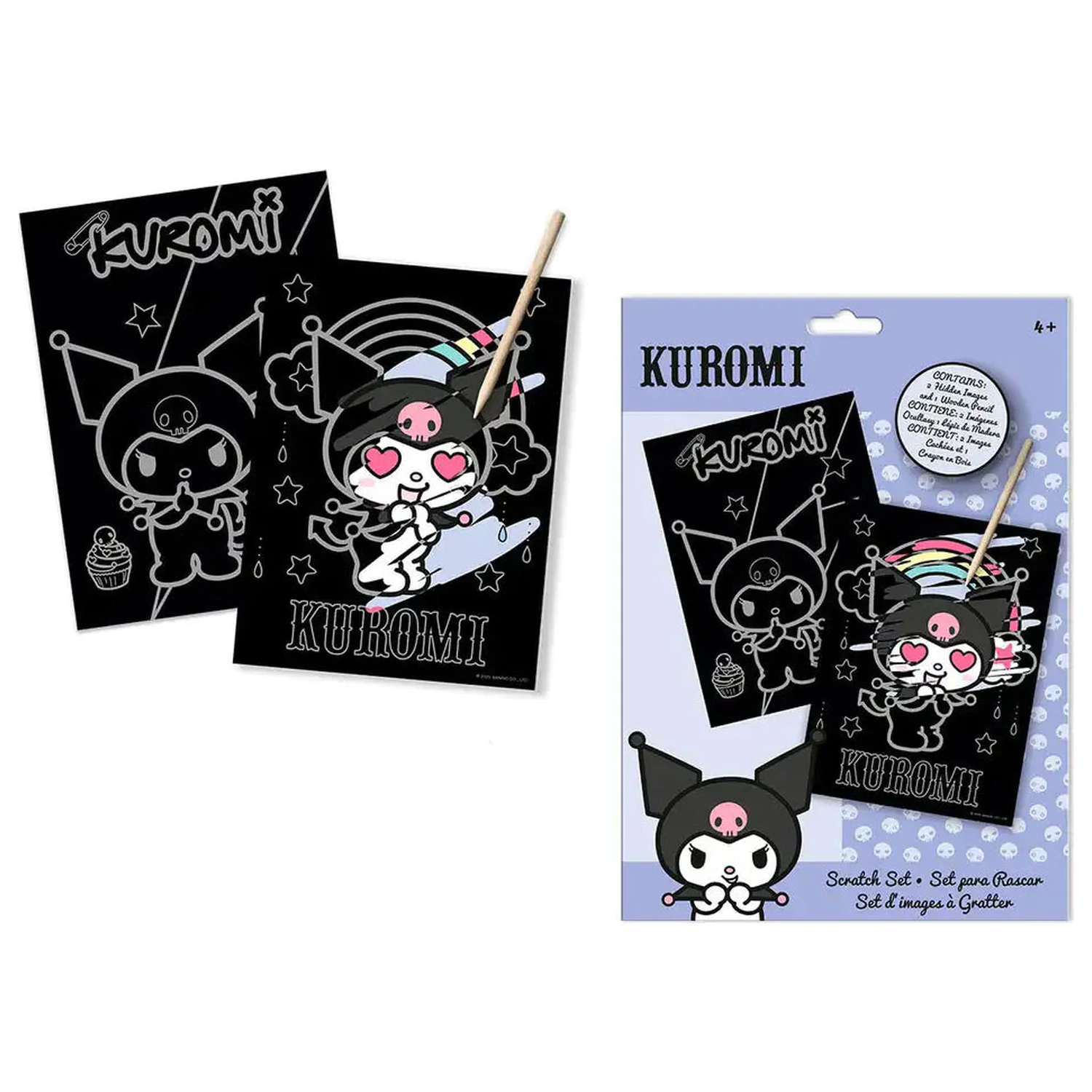 Hello Kitty a Kuromi Sada stíracích obrázků fotografii produktu