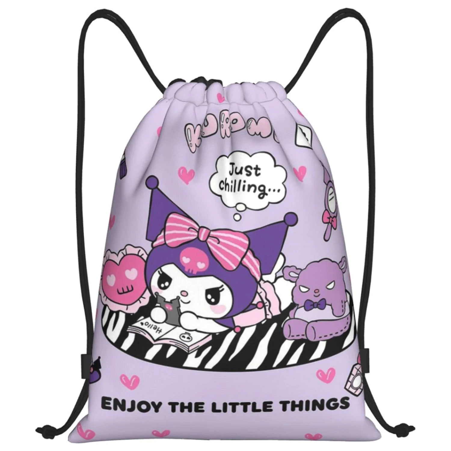 Hello Kitty Kuromi sportovní taška, taška na tělocvik 40 cm fotografii produktu