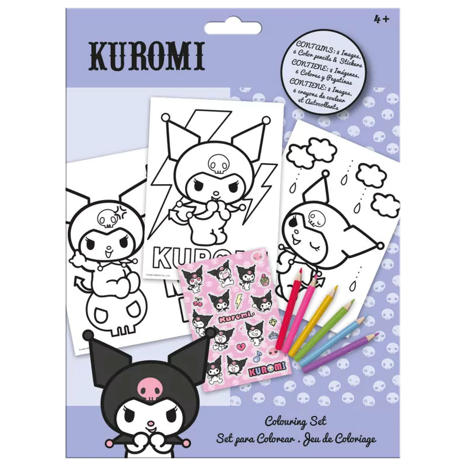 Hello Kitty Kuromi Omalovánky s nálepkami fotografii produktu