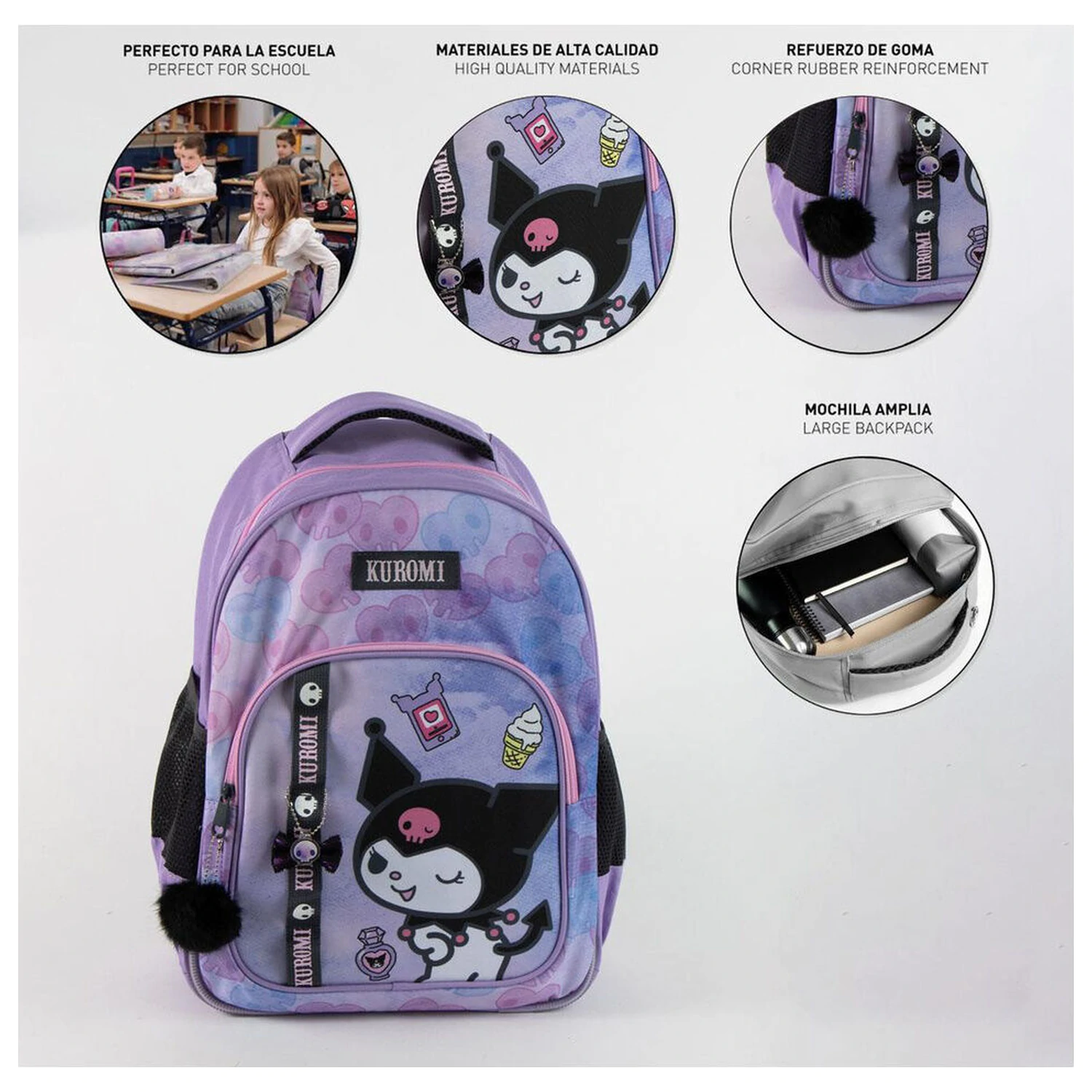 Hello Kitty Kuromi adaptabilní batoh 42 cm fotografii produktu