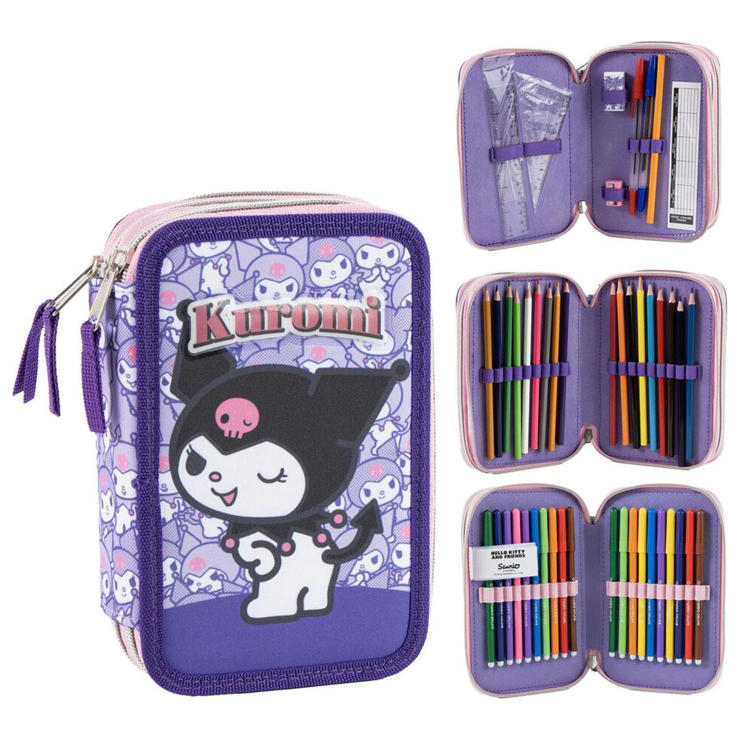 Hello Kitty Kuromi trojitý penál fotografii produktu