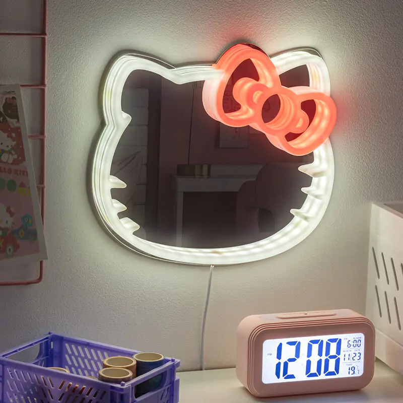 Hello Kitty LED neonové zrcadlo fotografii produktu