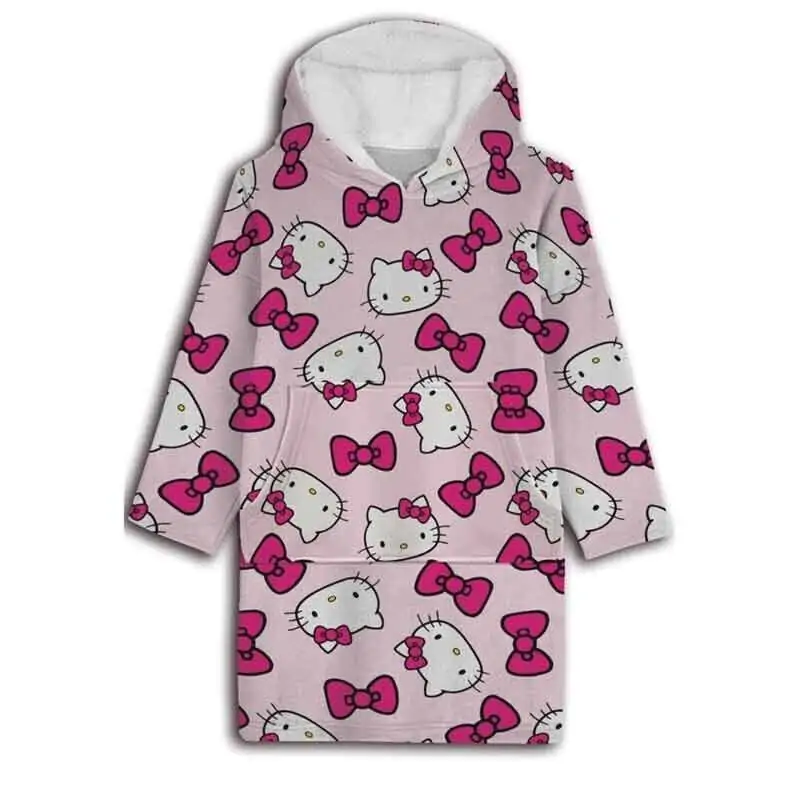Hello Kitty oversize mikina kabát dospělý korálový fotografii produktu
