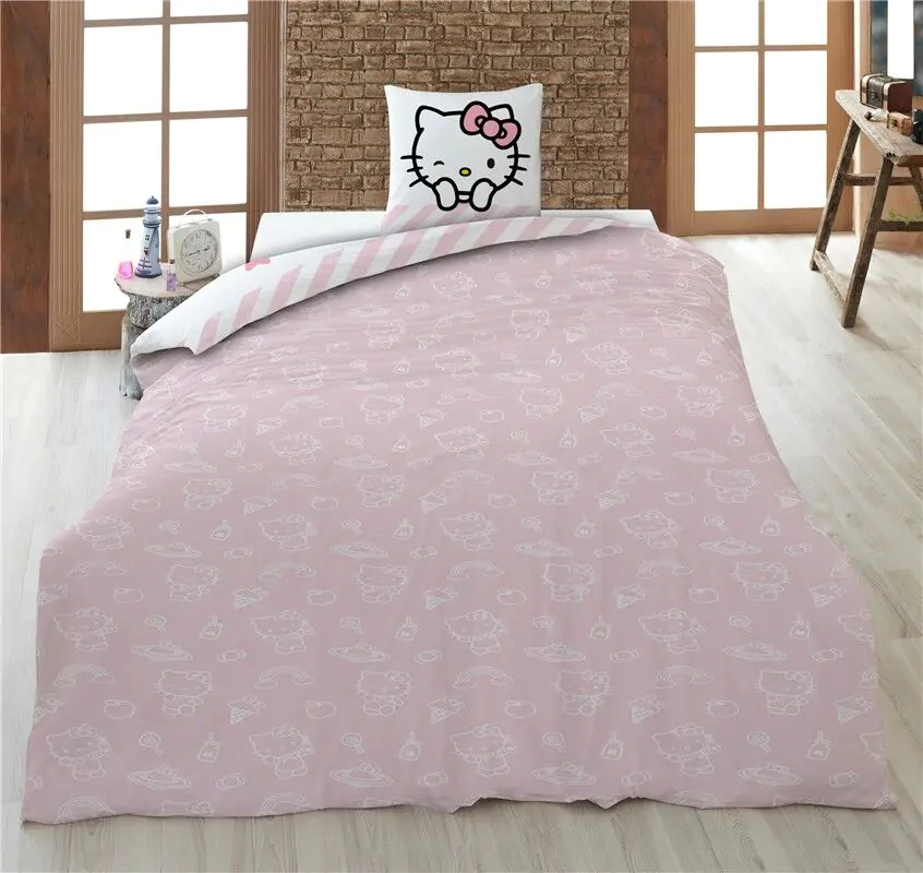 Hello Kitty bavlněný povlak na peřinu do postele 90cm fotografii produktu