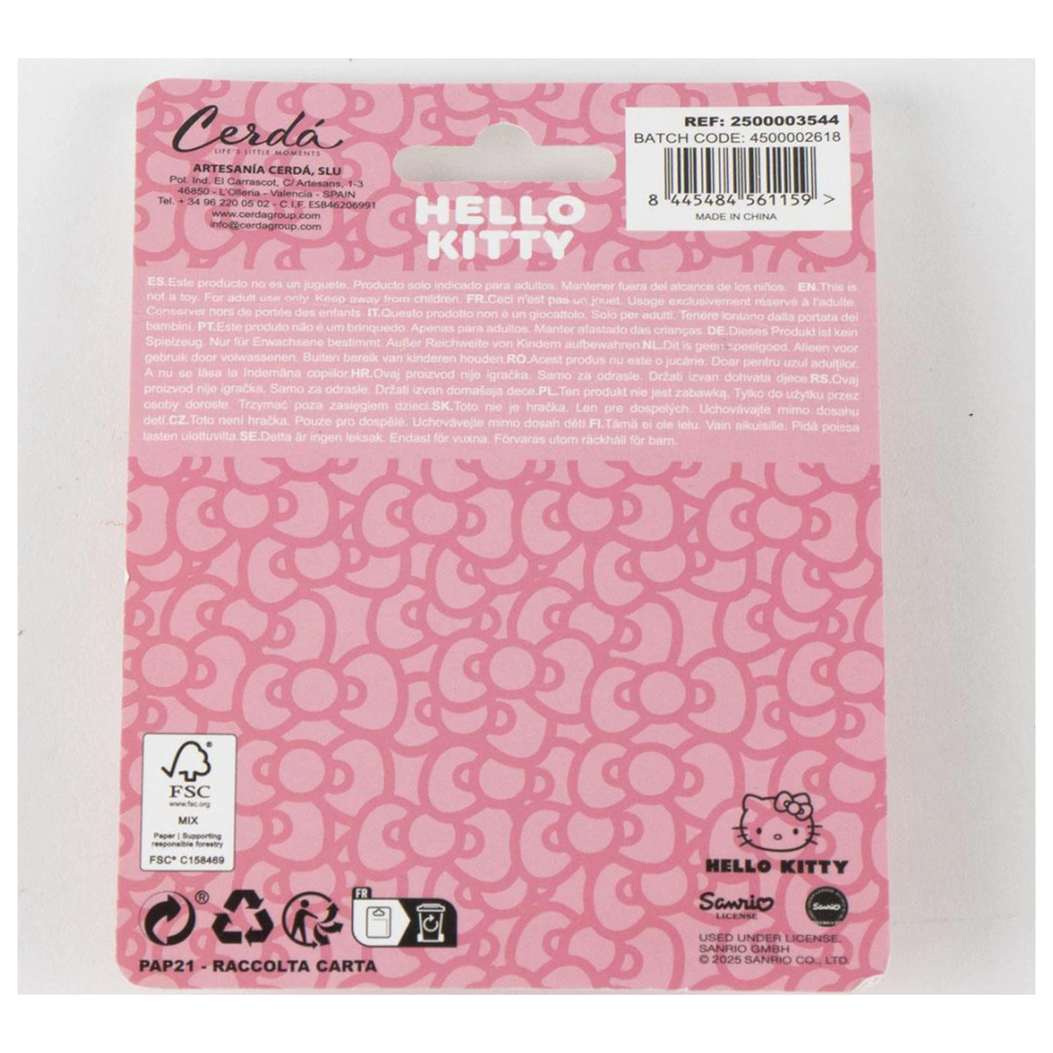 Hello Kitty Růžové 3D Kosmetické zrcátko fotografii produktu