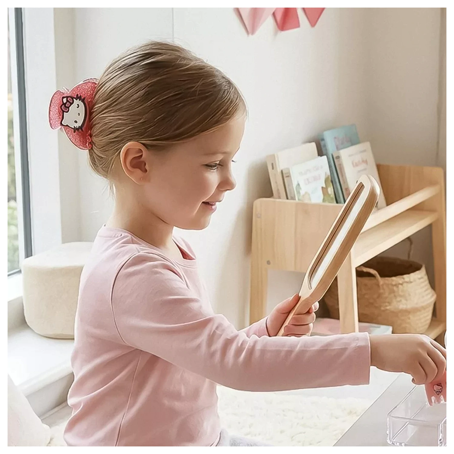 Hello Kitty růžové sponky do vlasů, sada 5 kusů fotografii produktu