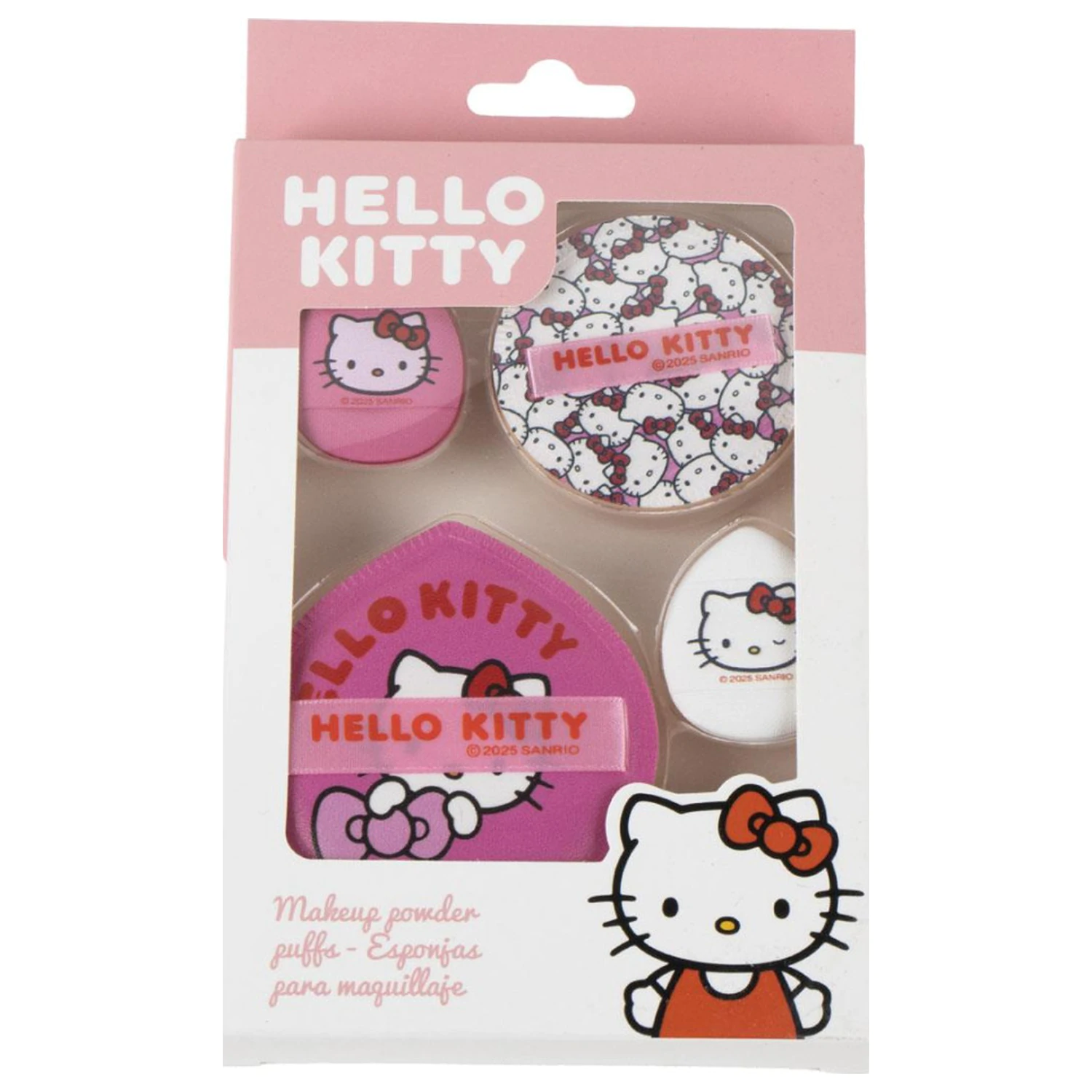 Hello Kitty Růžová sada kosmetických houbiček na make-up, 4 kusy fotografii produktu