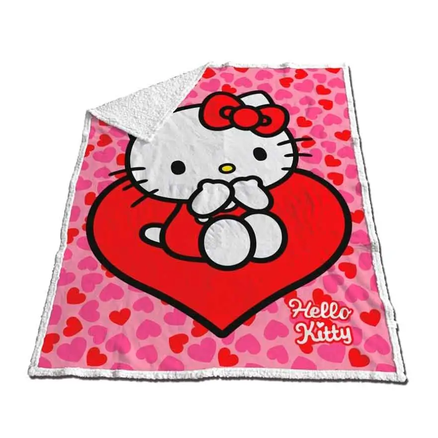 Hello Kitty Coral sherpa deka 120x150 cm fotografii produktu