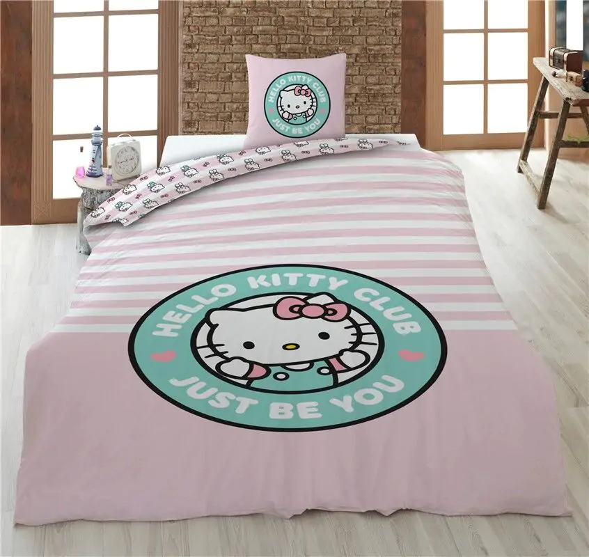 Hello Kitty povlak na přikrývku z polybavlny na postel 90 cm fotografii produktu