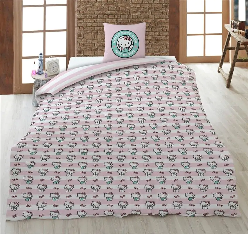 Hello Kitty povlak na přikrývku z polybavlny na postel 90 cm fotografii produktu