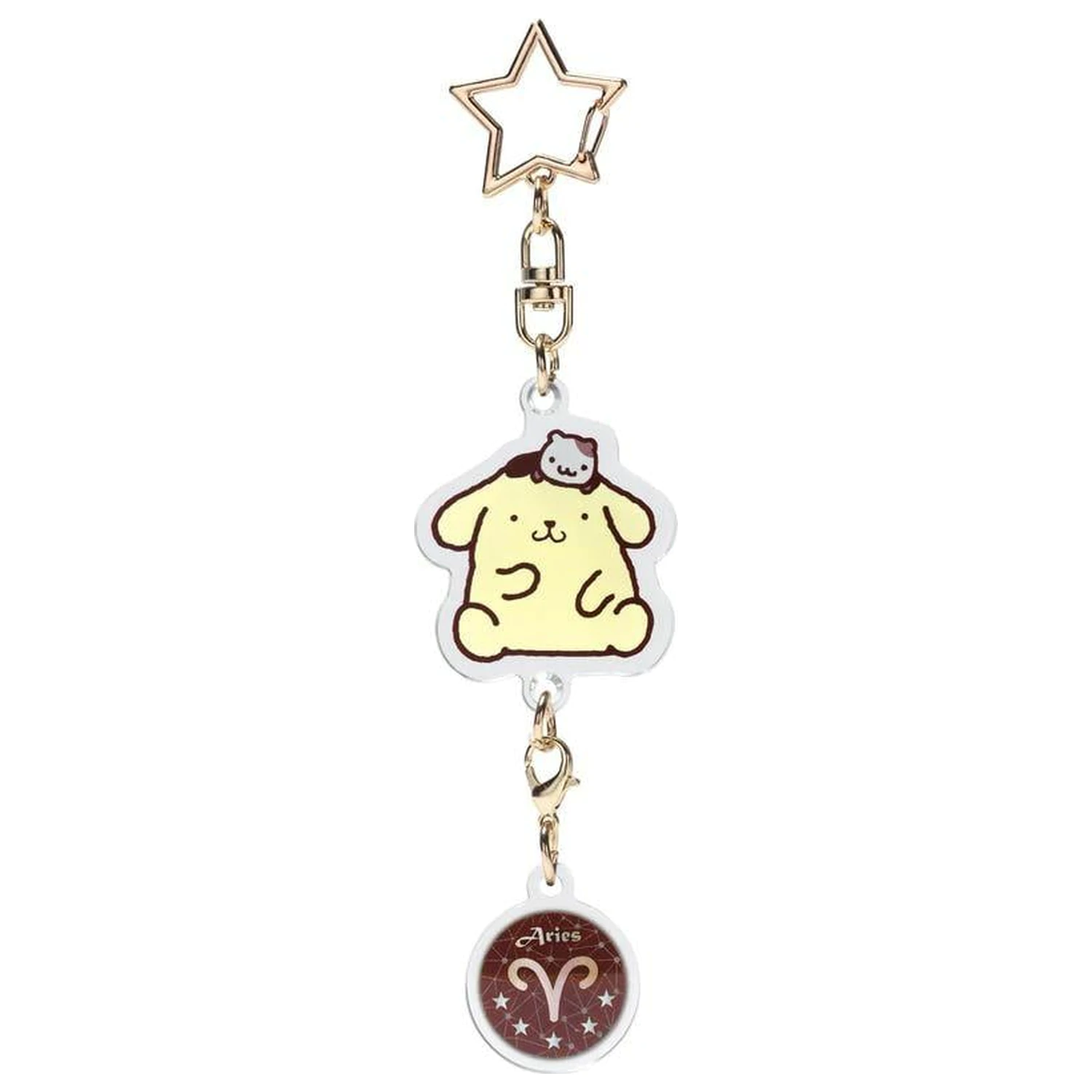 Hello Kitty Pompompurin Aries Astrologický symbol klíčenka fotografii produktu