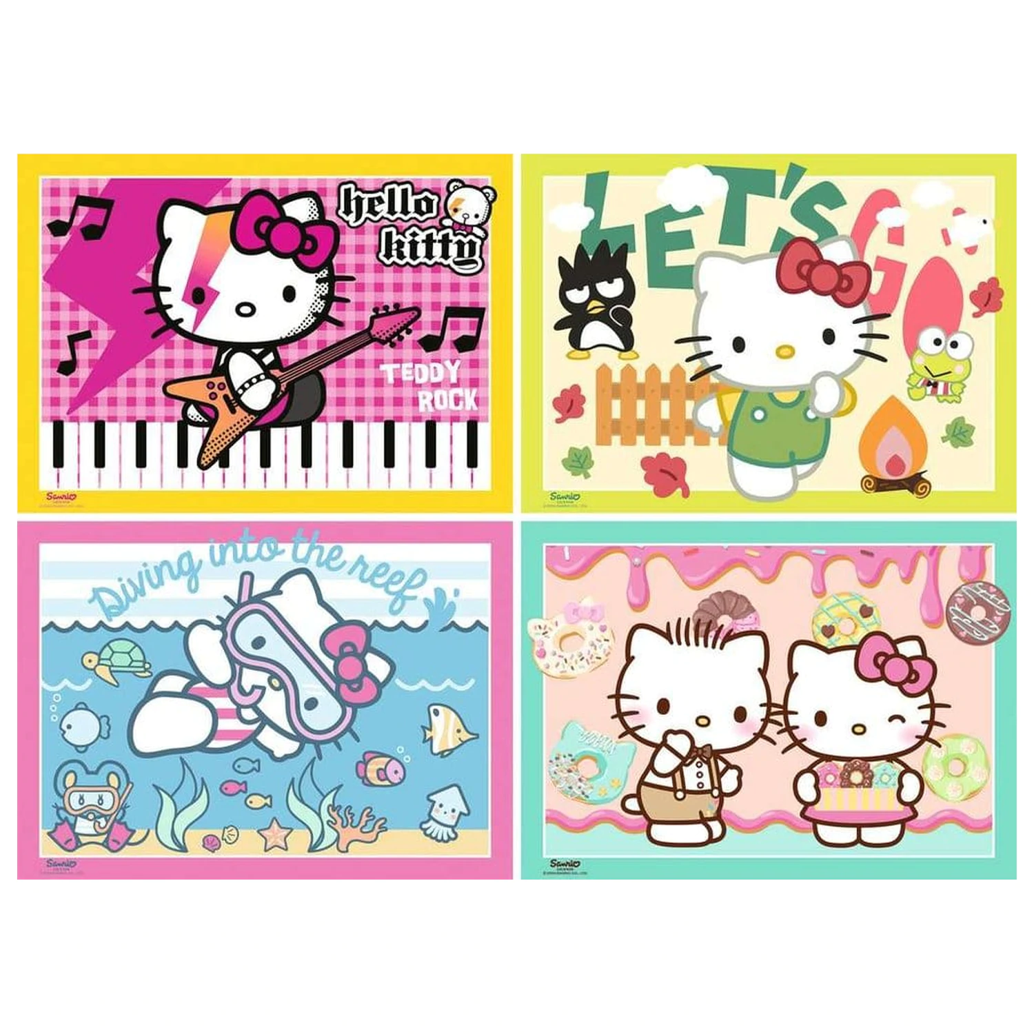 Hello Kitty Puzzle 4-Pack Let's Go, Hello Kitty! (4x100 dílků) fotografii produktu