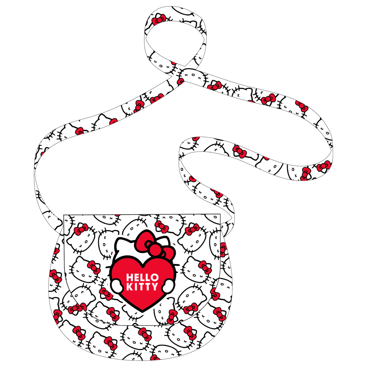 Hello Kitty Red Bow Messenger Bag, taška přes rameno fotografii produktu