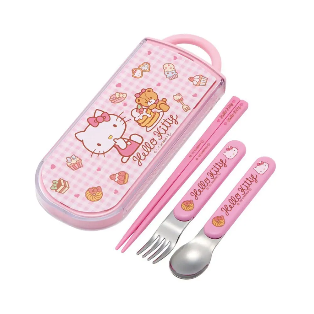 Hello Kitty hůlky, lžíce a vidlička Set Sweety pink fotografii produktu