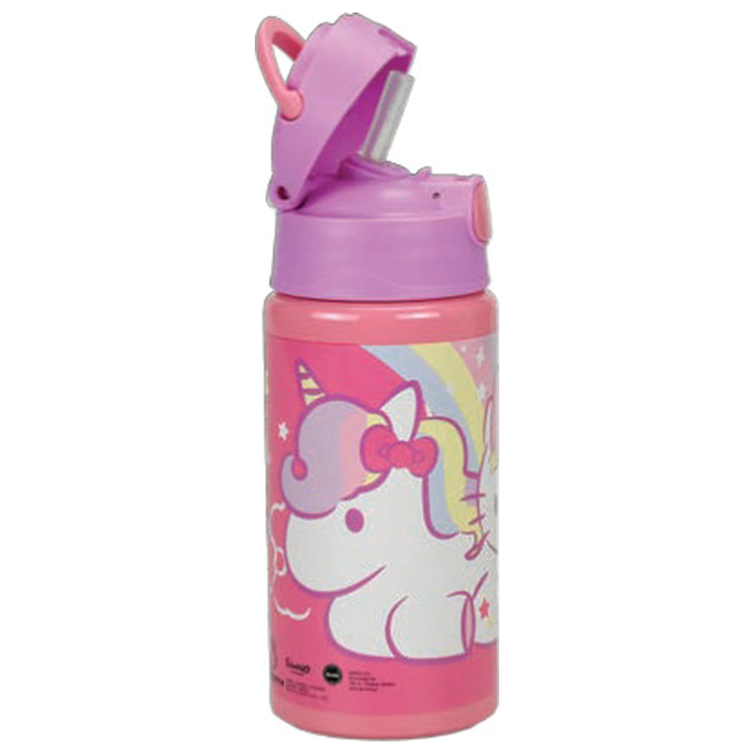 Hello Kitty Unicorn hliníková lahev na vodu se slámkou a háčkem 500 ml fotografii produktu
