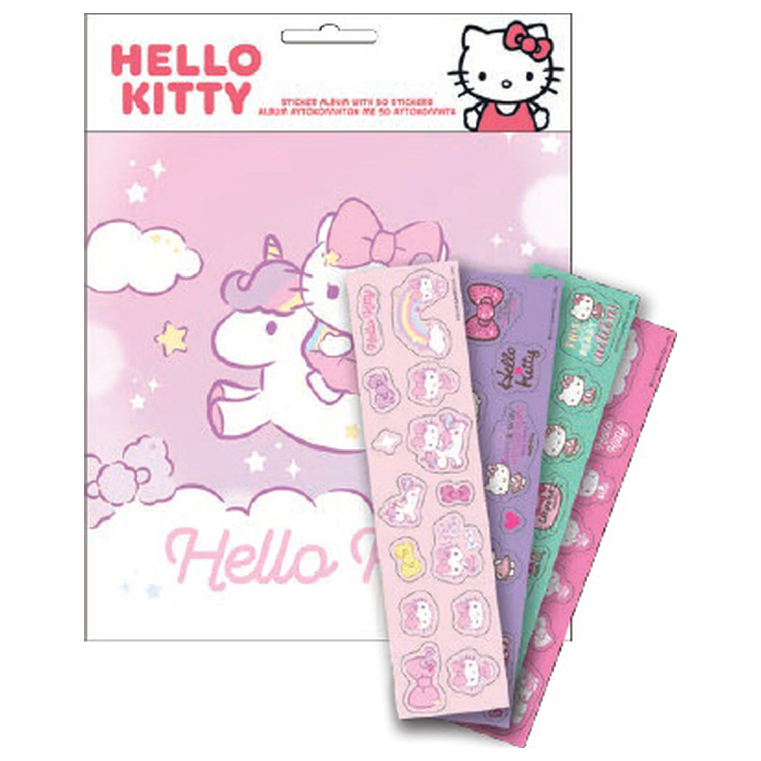 Hello Kitty Unicorn Sticker Album s 50 samolepkami fotografii produktu