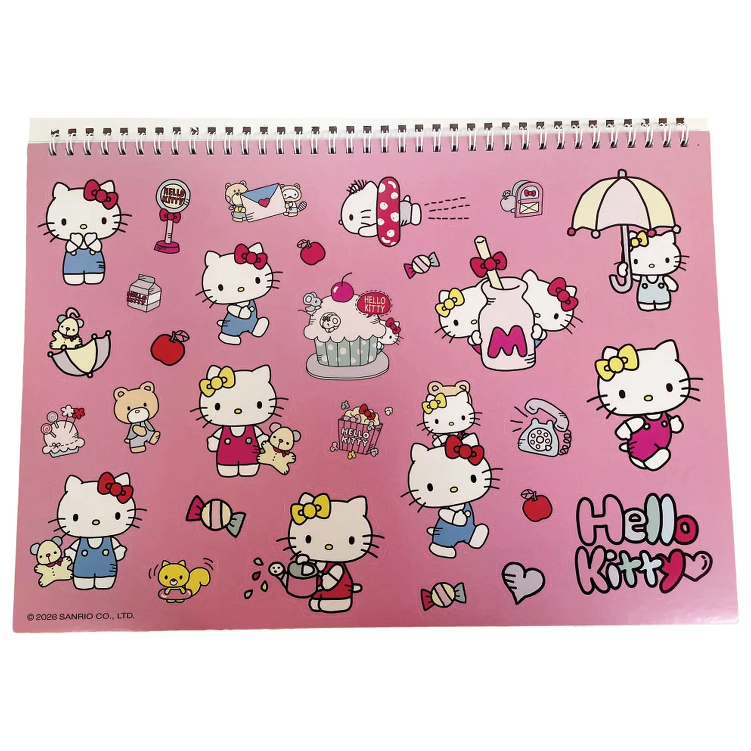 Hello Kitty World A/4 spirálový skicák 40 listů s nálepkami fotografii produktu