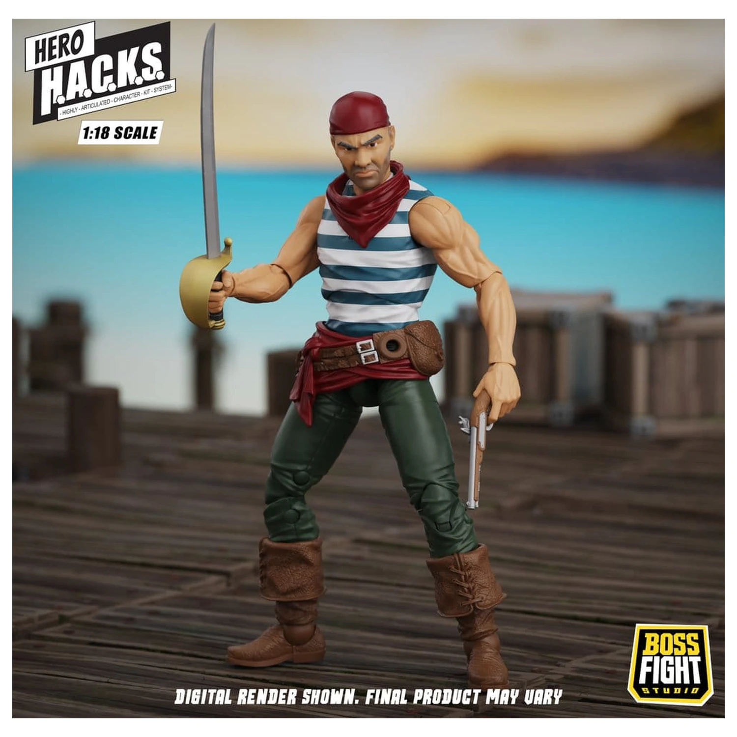 Hero H.A.C.K.S. Core akční figurka 1/18 Heroes and Villains Wave 1 Daniel Wright: Pirate Quartermaster fotografii produktu