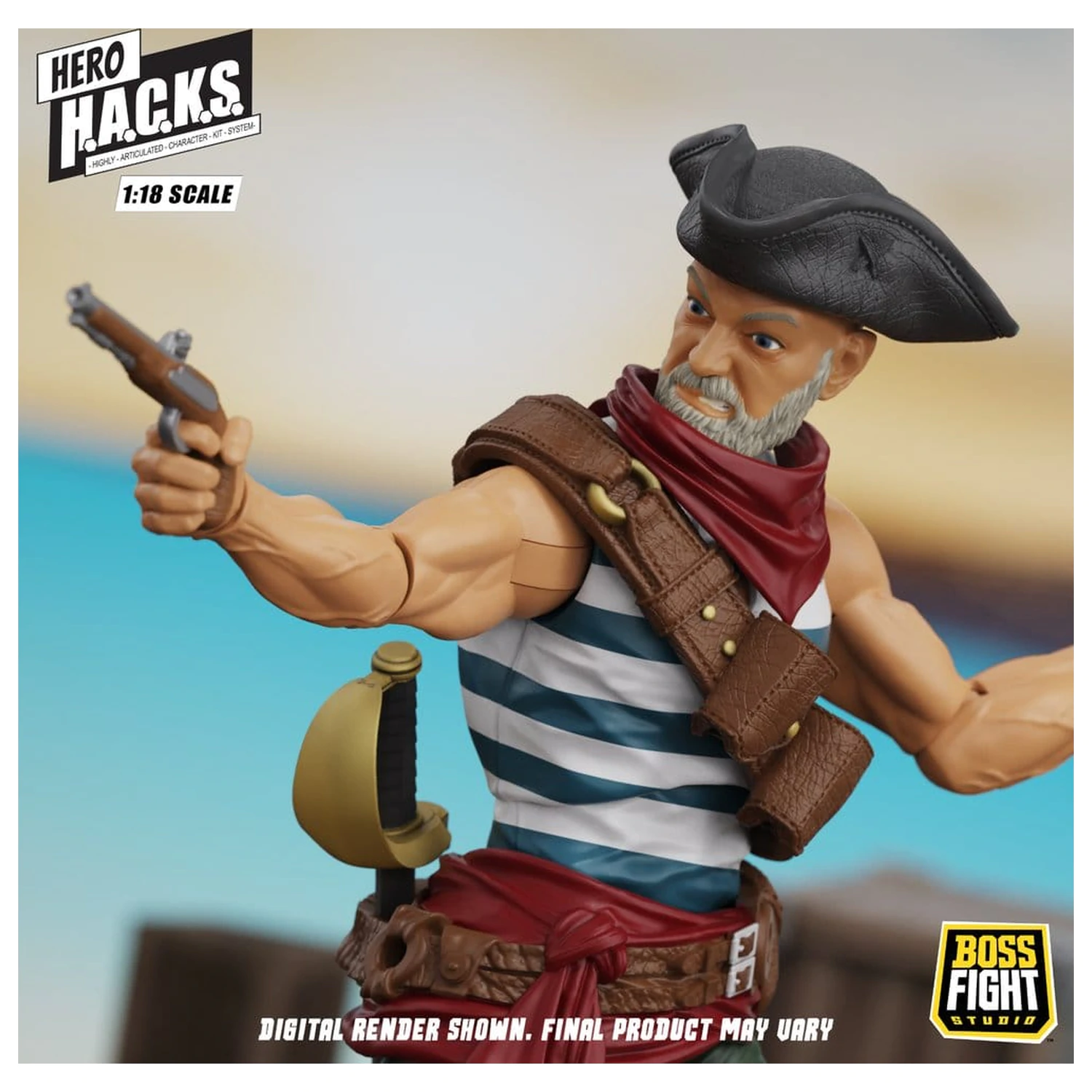 Hero H.A.C.K.S. Core akční figurka 1/18 Heroes and Villains Wave 1 Daniel Wright: Pirate Quartermaster fotografii produktu