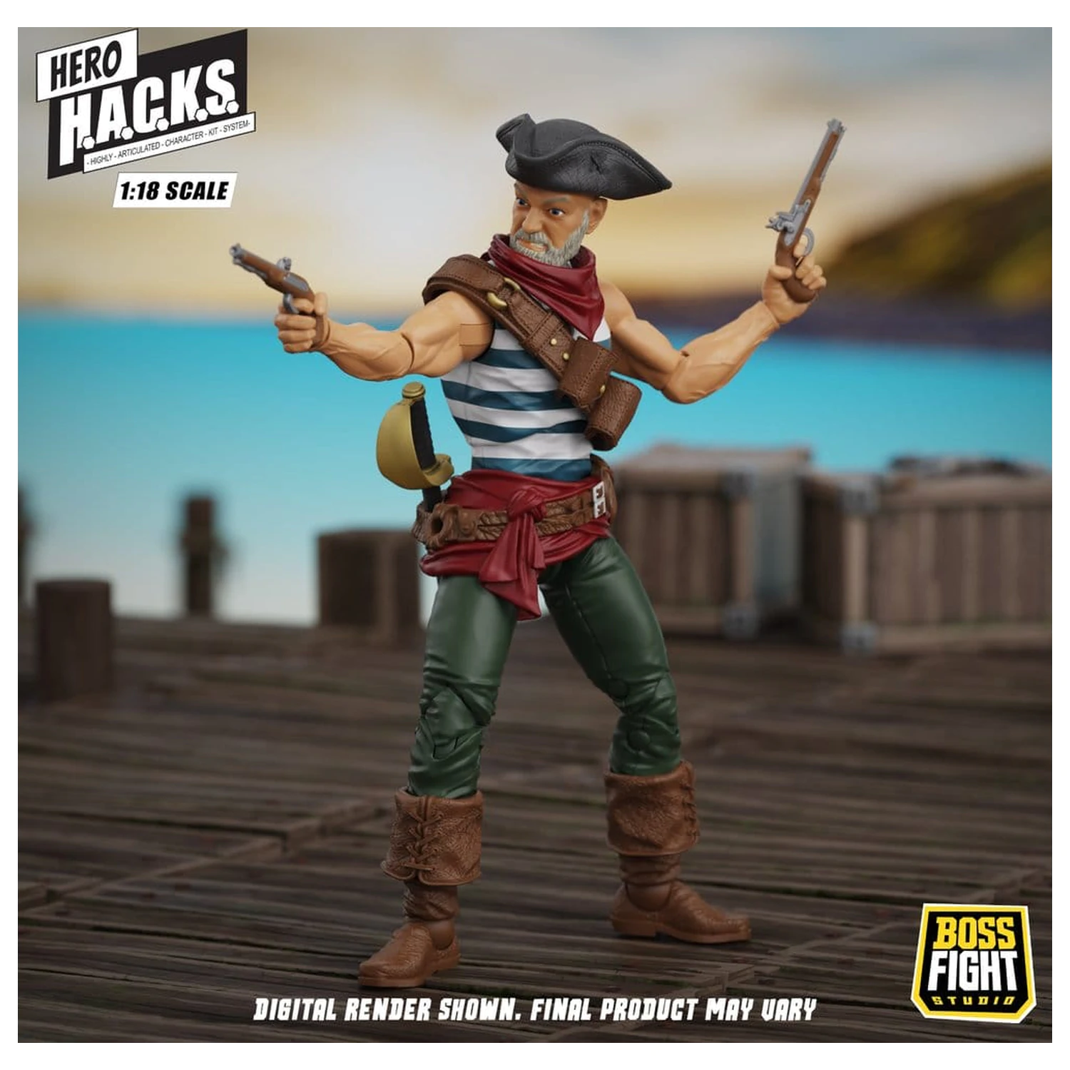 Hero H.A.C.K.S. Core akční figurka 1/18 Heroes and Villains Wave 1 Daniel Wright: Pirate Quartermaster fotografii produktu
