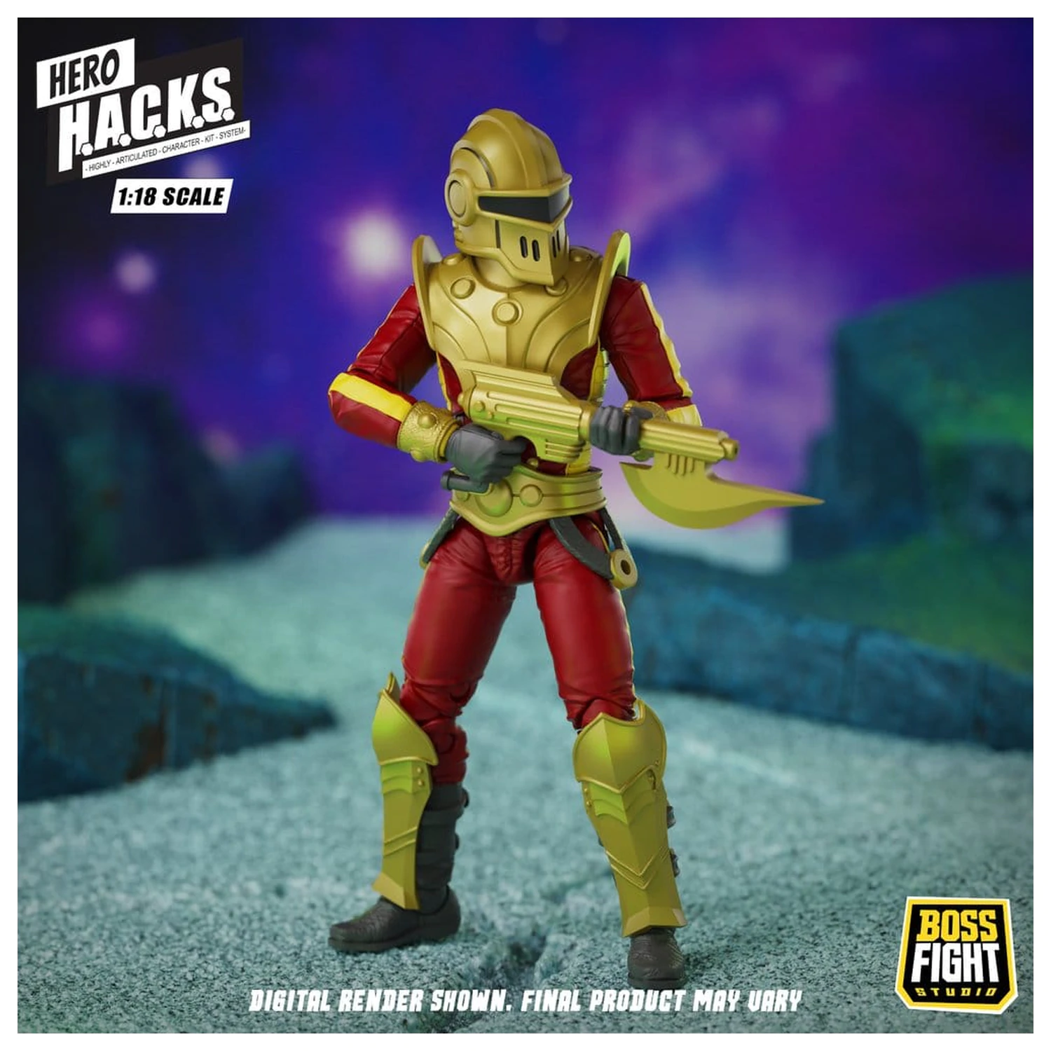 Hero H.A.C.K.S. Základní akční figurka 1/18 Heroes and Villains Wave 1 Stellar Guard: Cosmic Defender of Accord fotografii produktu