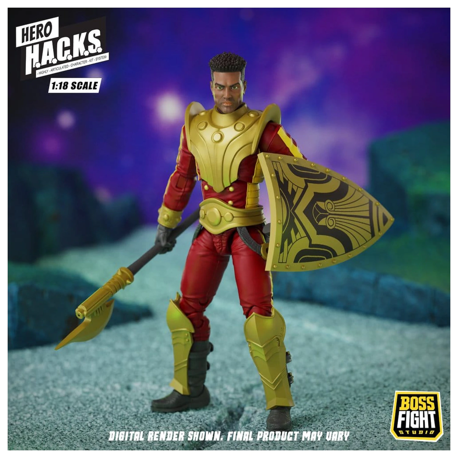 Hero H.A.C.K.S. Základní akční figurka 1/18 Heroes and Villains Wave 1 Stellar Guard: Cosmic Defender of Accord fotografii produktu