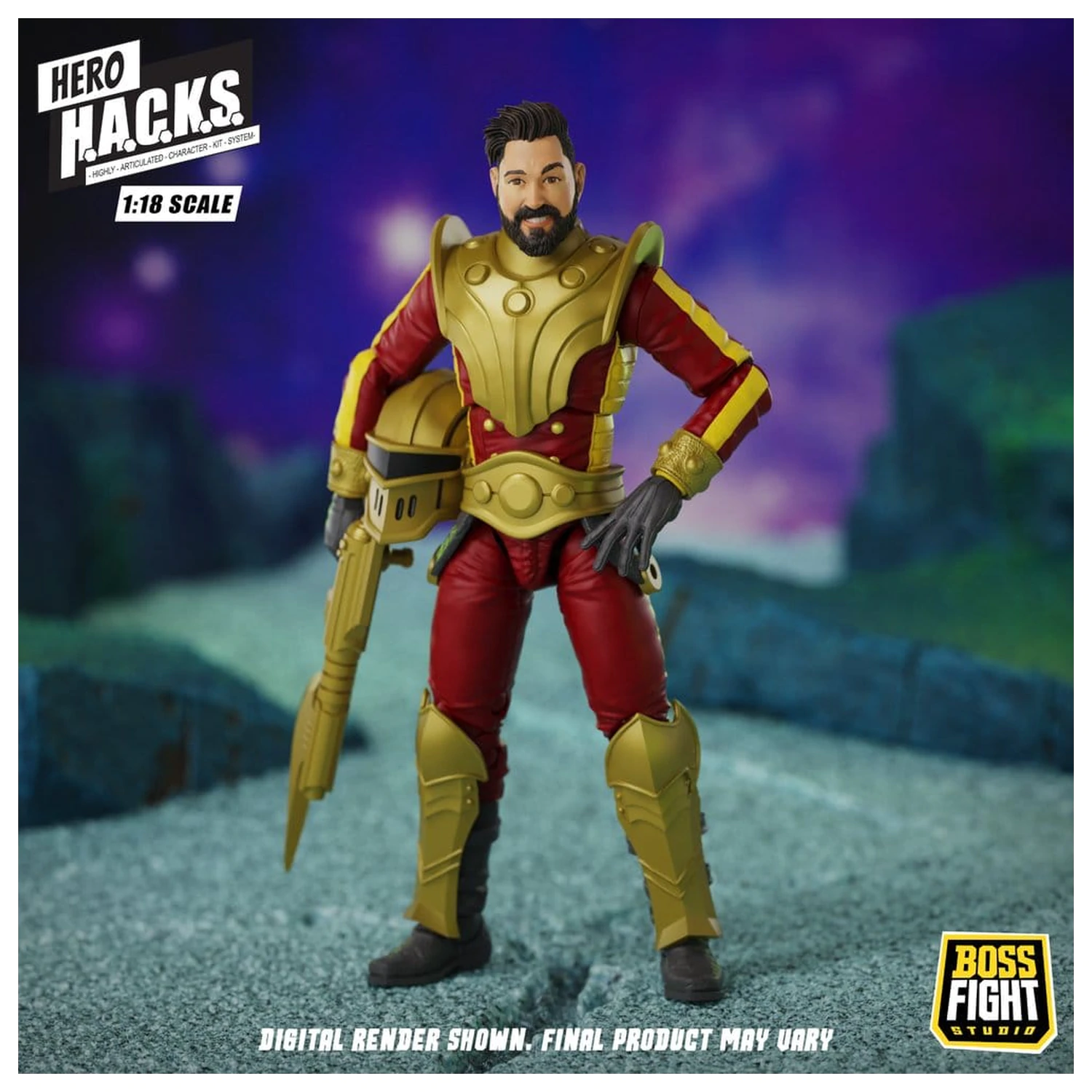 Hero H.A.C.K.S. Základní akční figurka 1/18 Heroes and Villains Wave 1 Stellar Guard: Cosmic Defender of Accord fotografii produktu