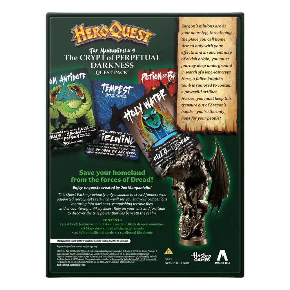 HeroQuest Board Game Expansion The Crypt of Perpetual Darkness Quest Pack *English Version* fotografii produktu