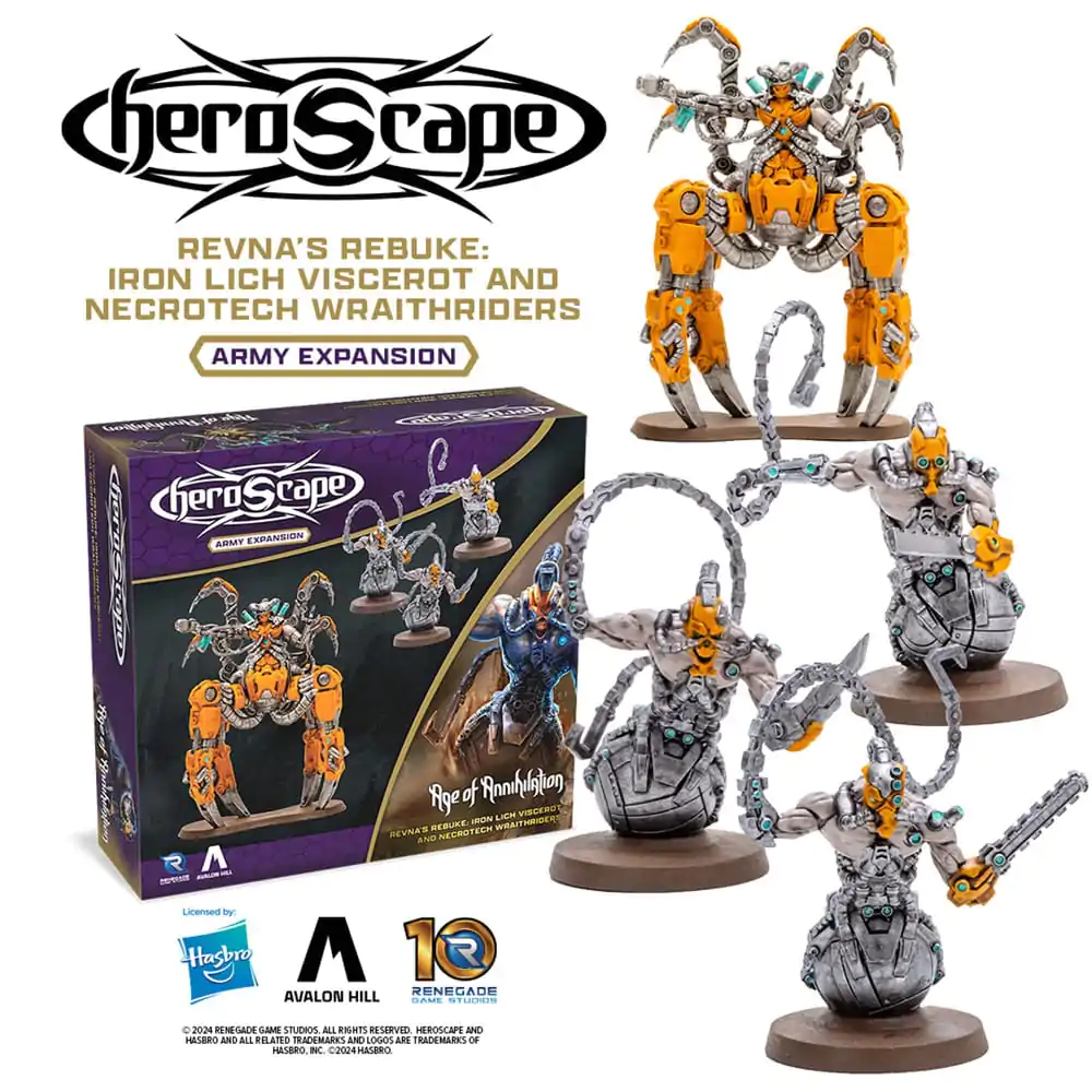 Heroscape Expansion Revna's Rebuke: Iron Lich Viscerot and Necrotech Wraithriders Army *English Version* / Rozšíření Heroscape Revna's Rebuke: Iron Lich Viscerot a Necrotech Wraithriders Army *Anglická verze* fotografii produktu
