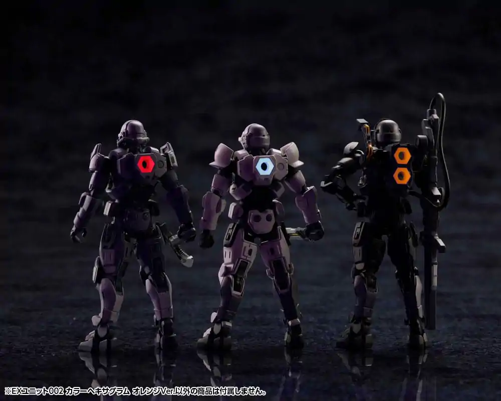Hexa Gear Plastic Model Kit Accessory Set 1/24 Ex Unit 002 Hexa G-R.A.M oranžová verze fotografii produktu