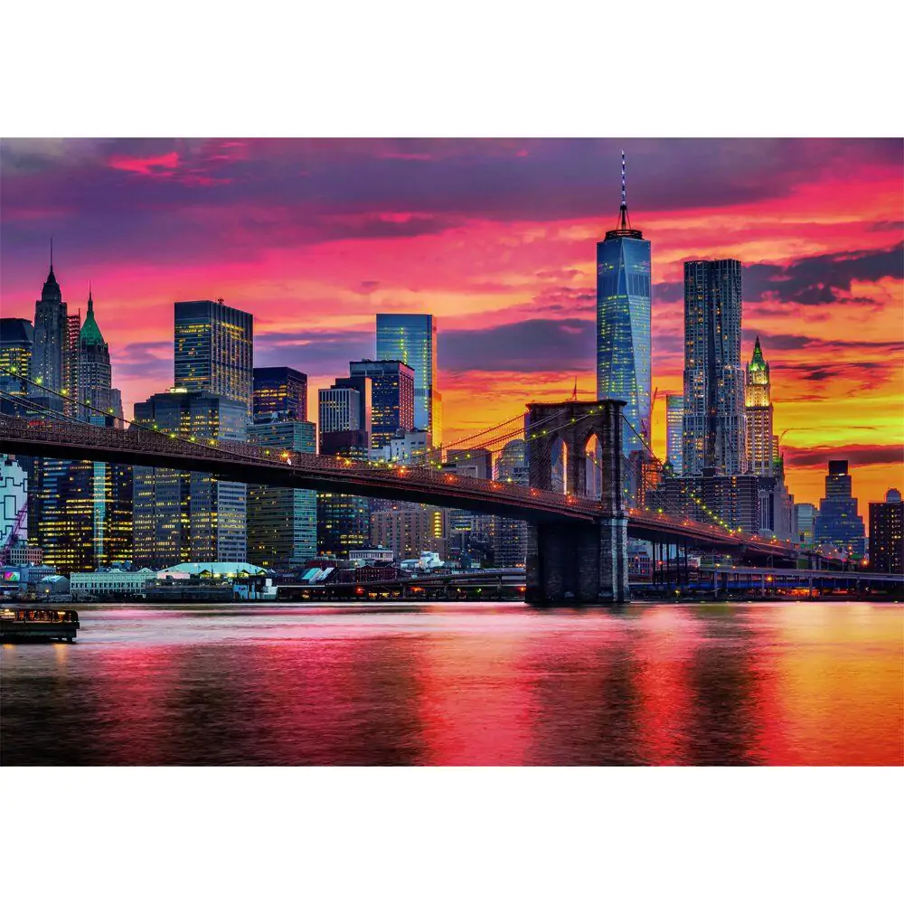 Vysoce kvalitní puzzle East River za soumraku 1500 dílků fotografii produktu