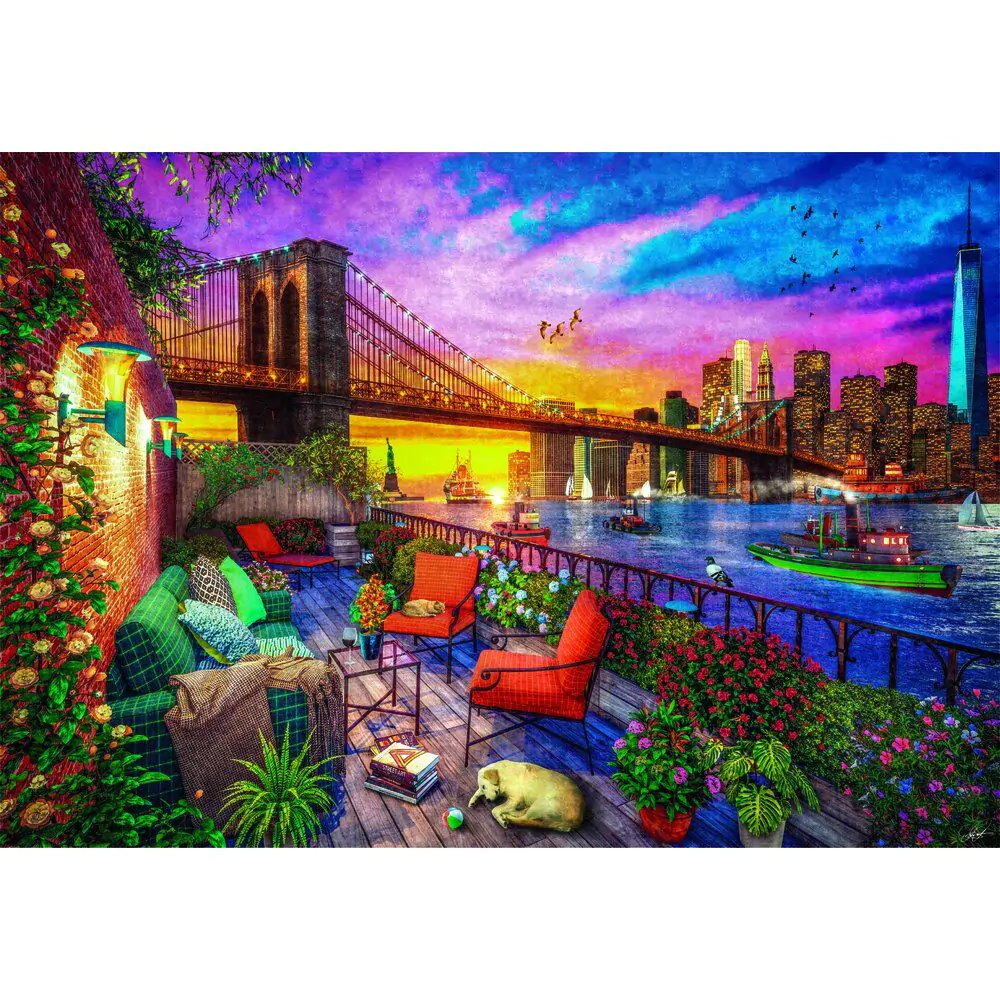 Vysoce kvalitní puzzle Manhattan Balcony Sunset 3000 dílků fotografii produktu