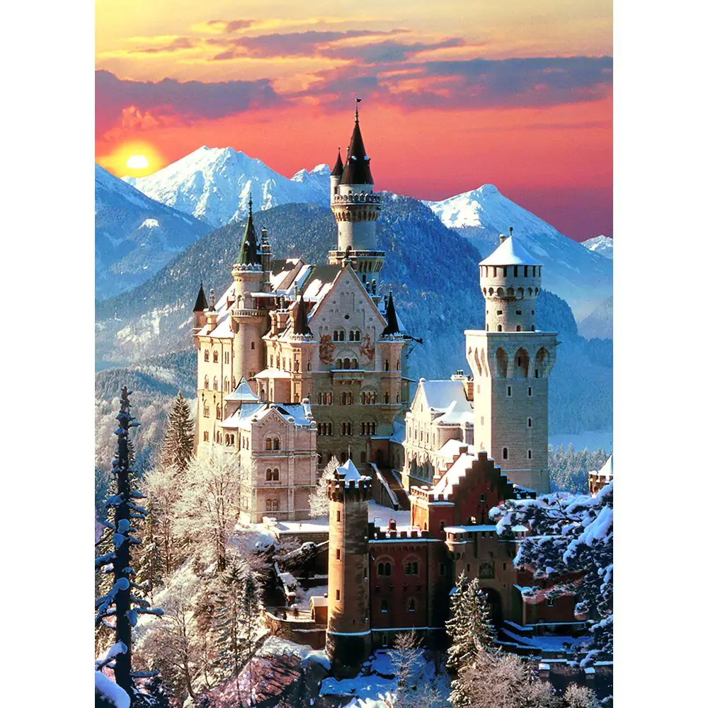 Vysoce kvalitní puzzle Neuschwanstein 1500 dílků fotografii produktu