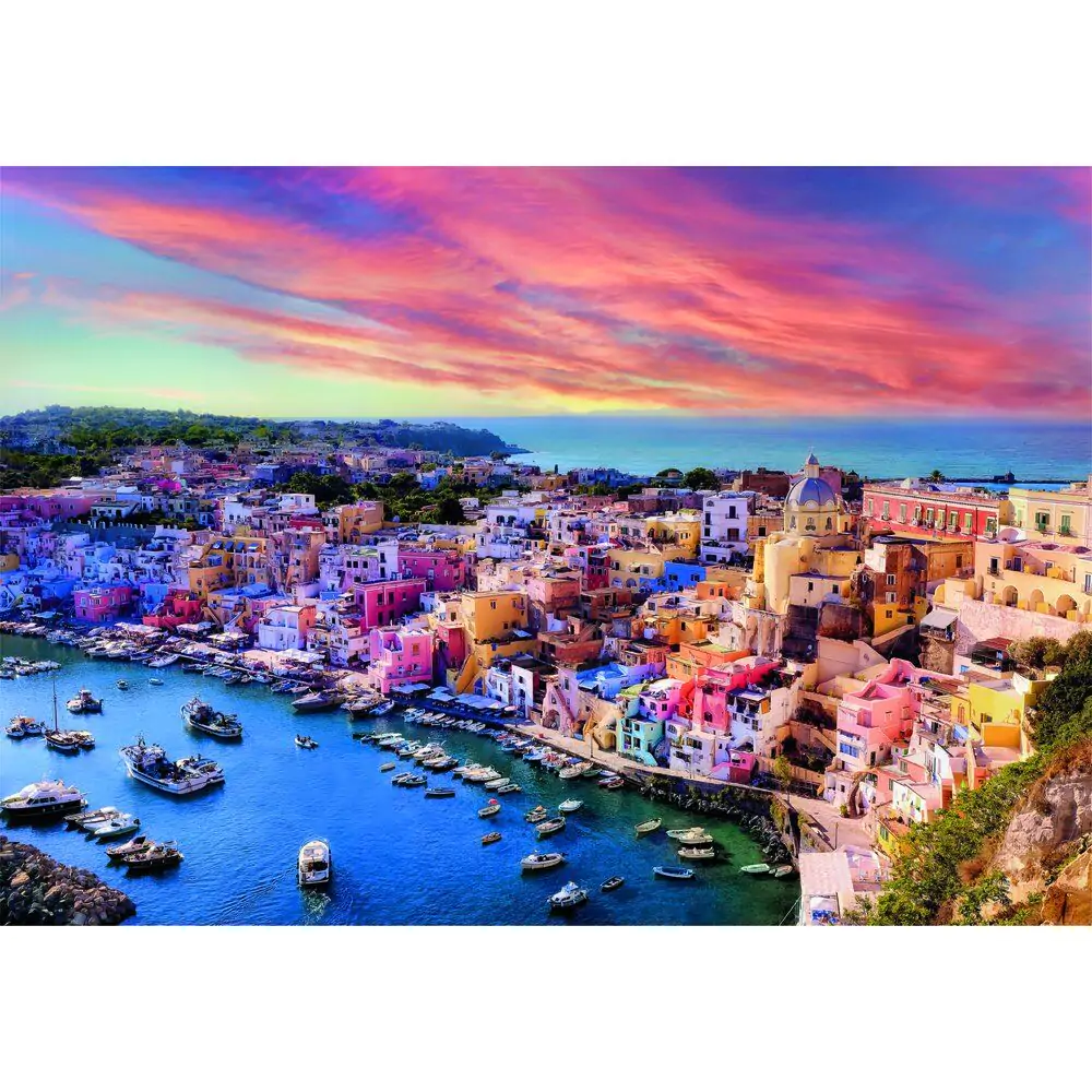 Vysoce kvalitní malebné puzzle ostrova Procida 1500 dílků fotografii produktu