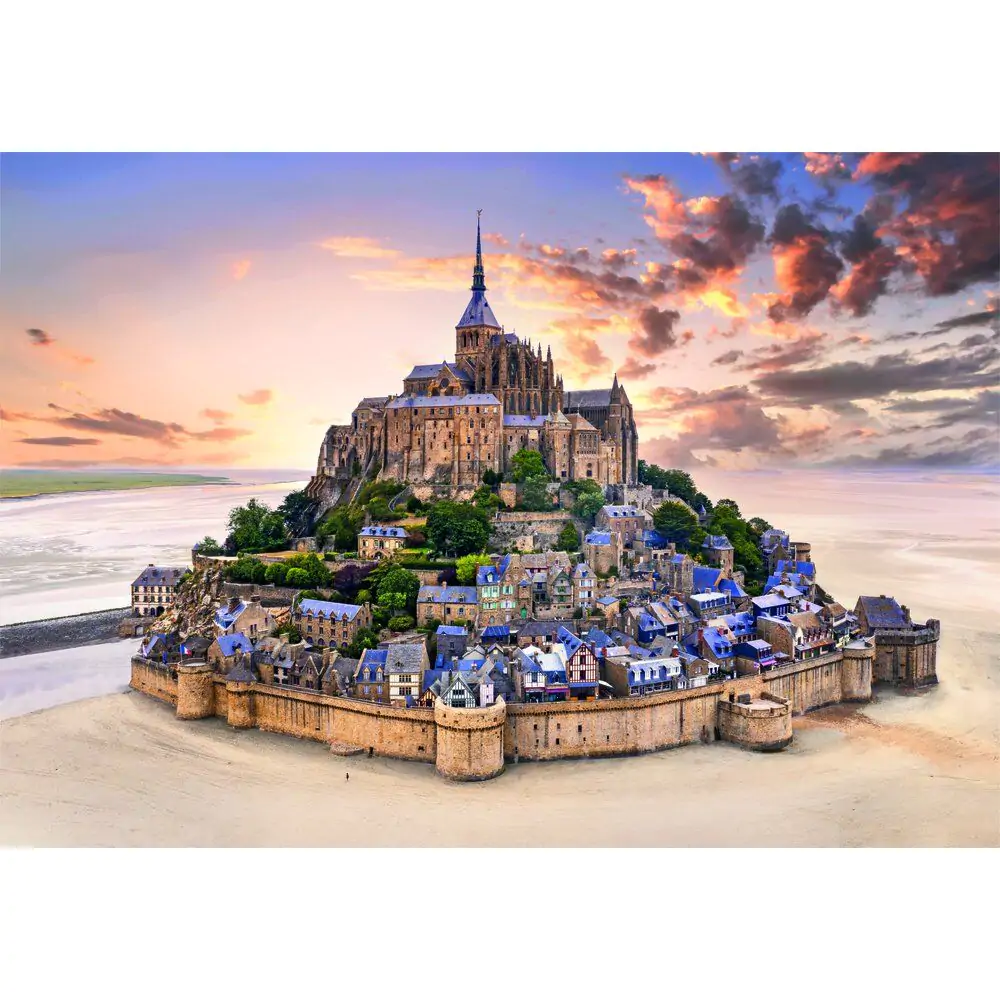 Vysoce kvalitní puzzle The Mont Saint-Michel Rising 1500 dílků fotografii produktu