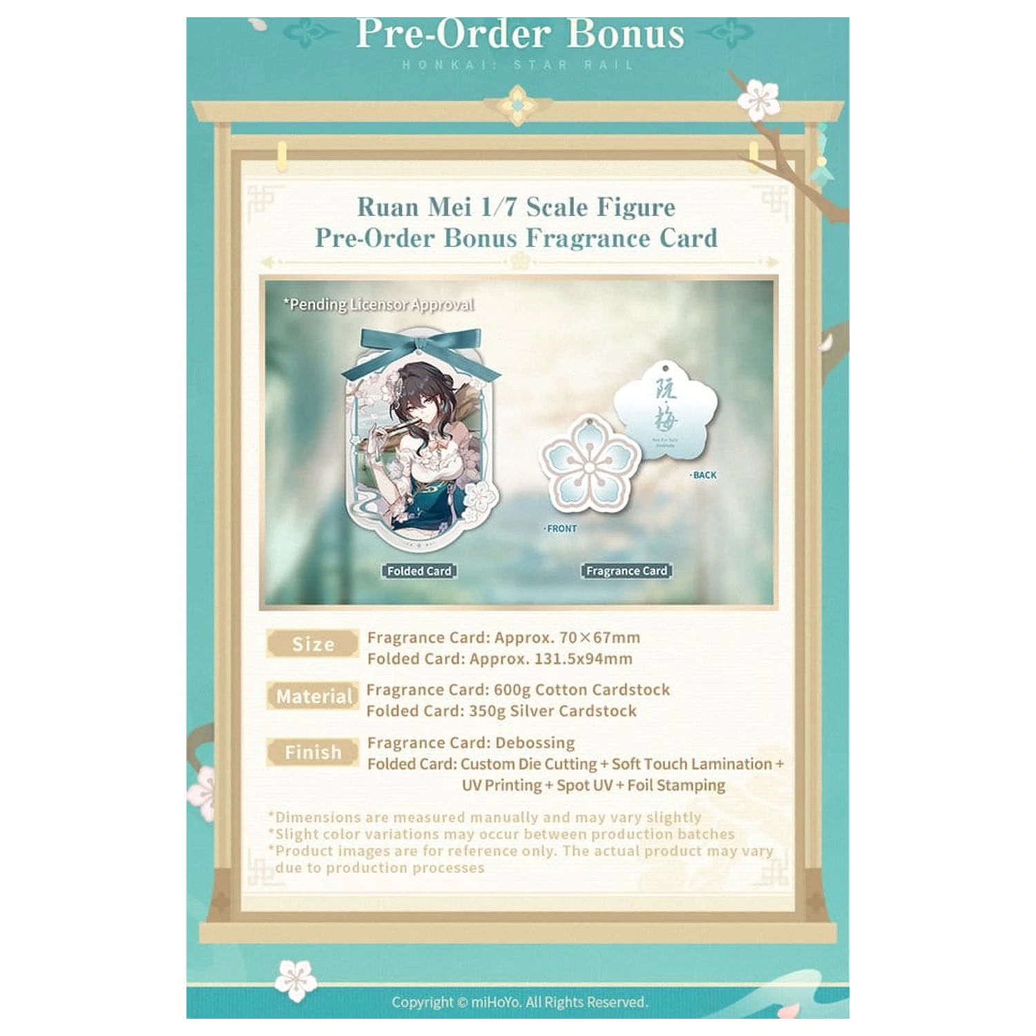 Honkai: Star Rail PVC figurka 1/7 Ruan Mei Plumblossom Letter Ver. S bonusem 18 cm fotografii produktu