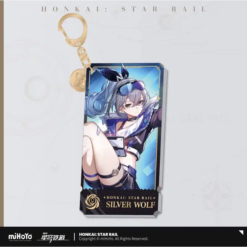 Honkai: Star Rail Character Akrylová Klíčenka Silver Wolf 9 cm fotografii produktu