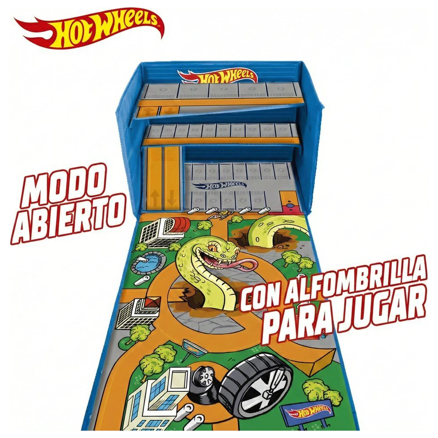 Hot Wheels Car organizér box s dráhou a hrací plochou fotografii produktu