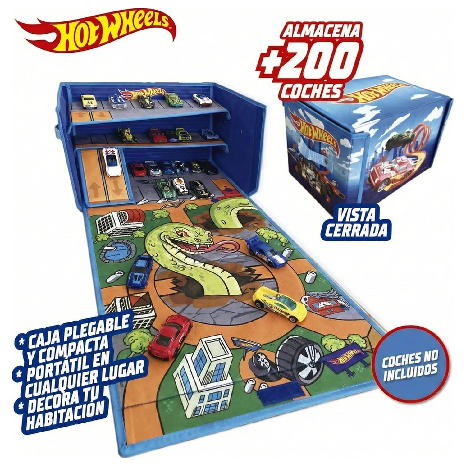 Hot Wheels Car organizér box s dráhou a hrací plochou fotografii produktu