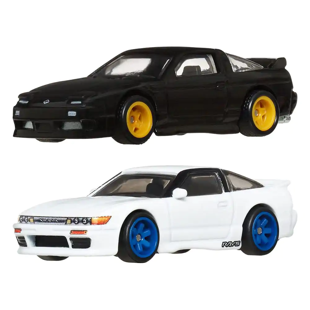 Hot Wheels Premium Car Culture Diecast Vehicle 2-Pack 1/64 '96 Nissan 180SX Type X & Nissan SilEighty, 2-balení odlévaných vozidel fotografii produktu