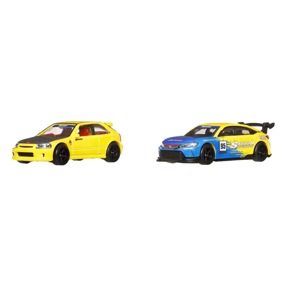 Hot Wheels Premium Car Culture Diecast vozidlo 2-balení 1/64 &#039;99 Honda Civic Type R (EK9) &amp; Honda Civic Type R fotografii produktu