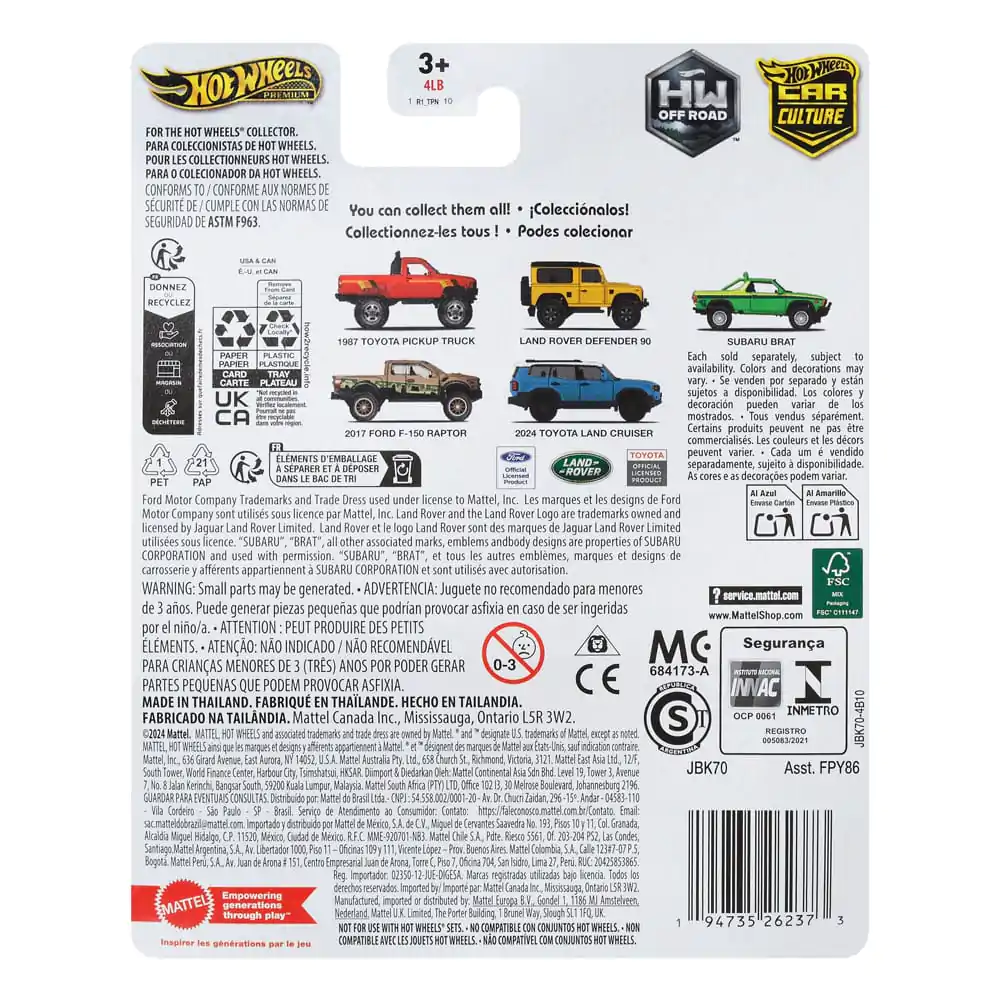Hot Wheels Premium Car Culture Sběratelské autíčko 1/64 2017 Ford F-150 Raptor fotografii produktu