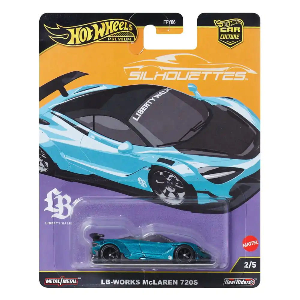 Hot Wheels Premium Car Culture Silhouettes Kovový model vozidla 1/64 LB-Works McLaren 720S fotografii produktu